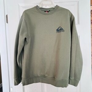Quiksilver Men's Crew Neck Sweatshirt Green Size Small‎